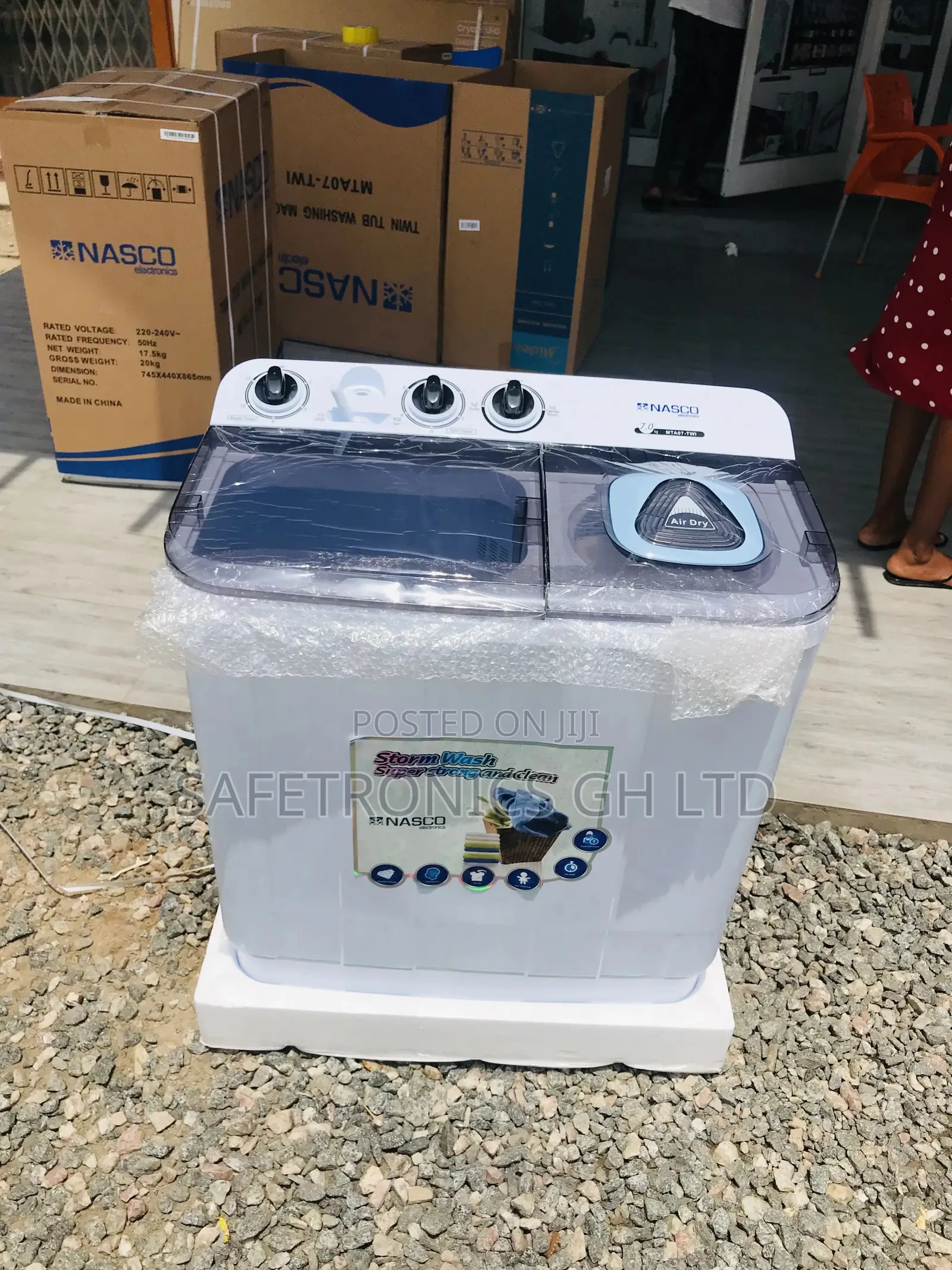 Topload Semiautomatic Nasco 7kg Washingmachine Twintub 