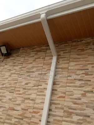White PVC Rain Gutter and Accessories