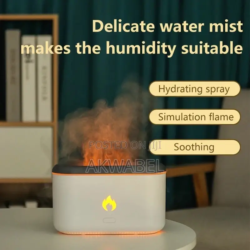300ml Flame Aroma Humidifier + 1 FREE 10ml Essential Oil