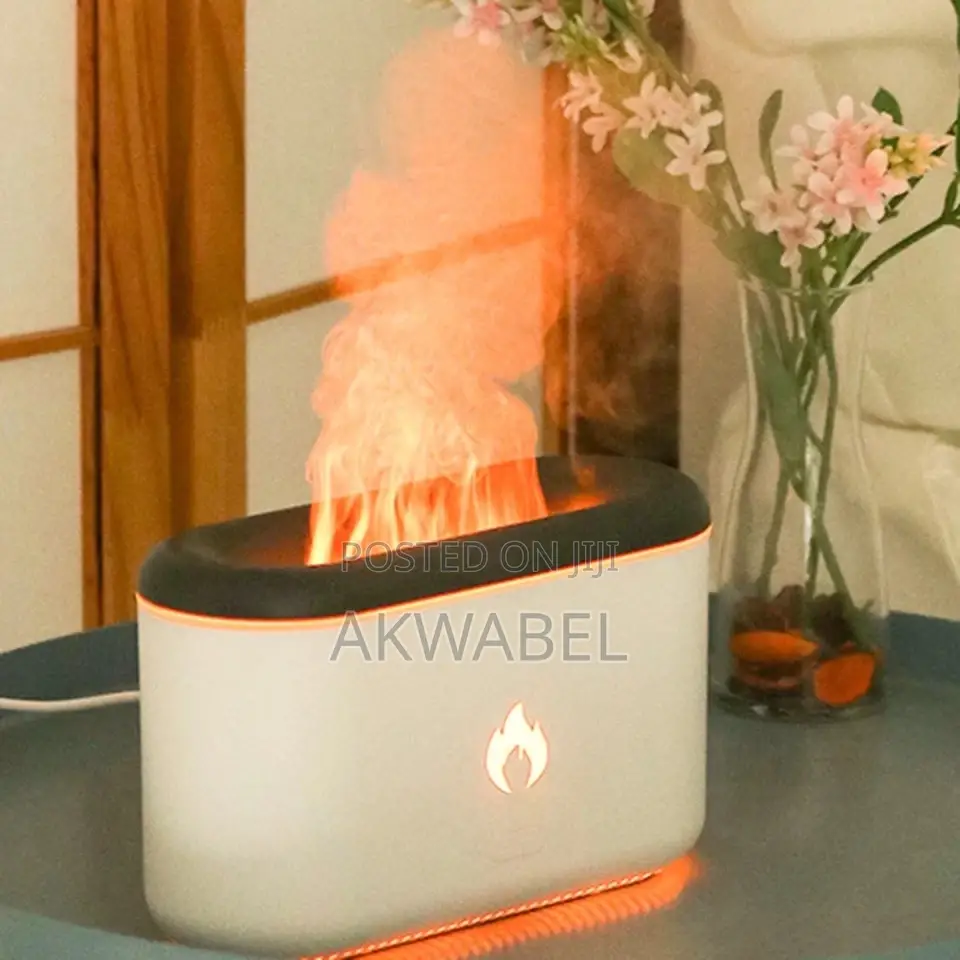 300ml Flame Aroma Humidifier + 1 FREE 10ml Essential Oil