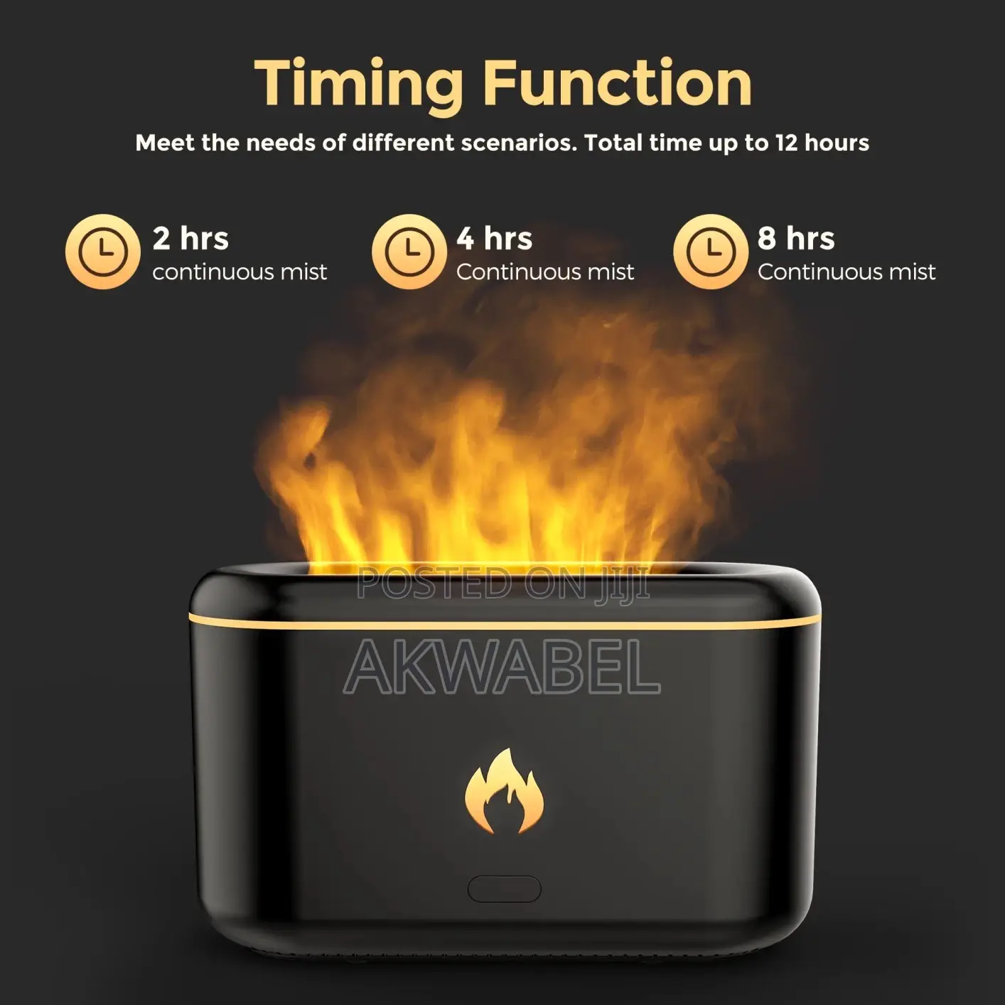 300ml Flame Aroma Humidifier + 1 FREE 10ml Essential Oil