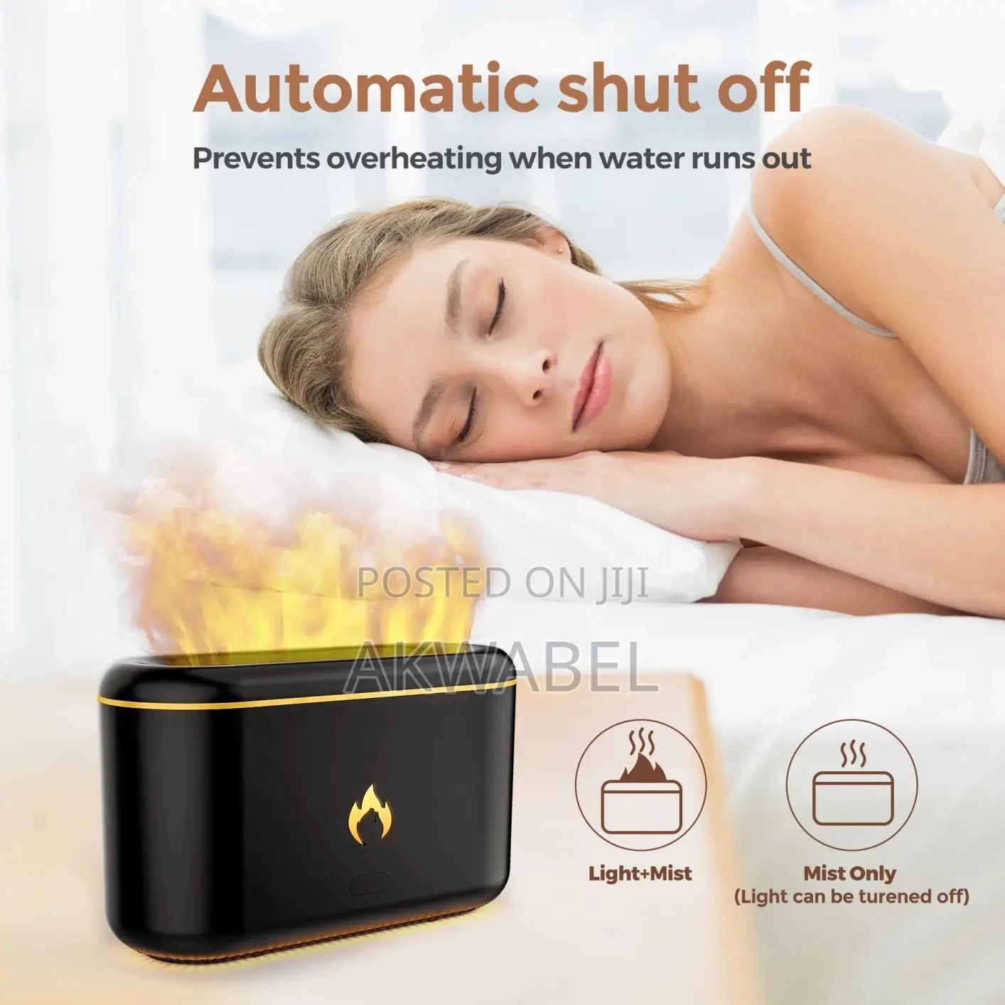 300ml Flame Aroma Humidifier + 1 FREE 10ml Essential Oil