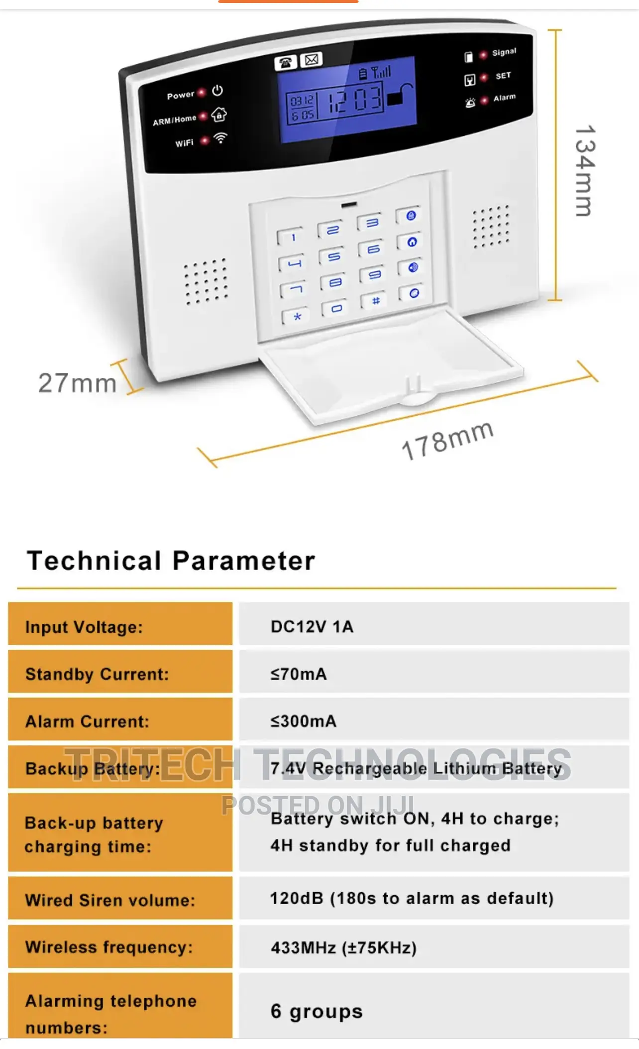 DY-GSM Wireless Alarm System Wifi DY-G30A (TUTA APP)