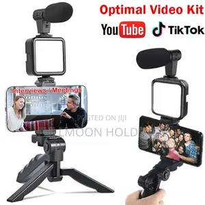 Phone Vlog Video Kit With Adjustable Tripod/ Stabilizer