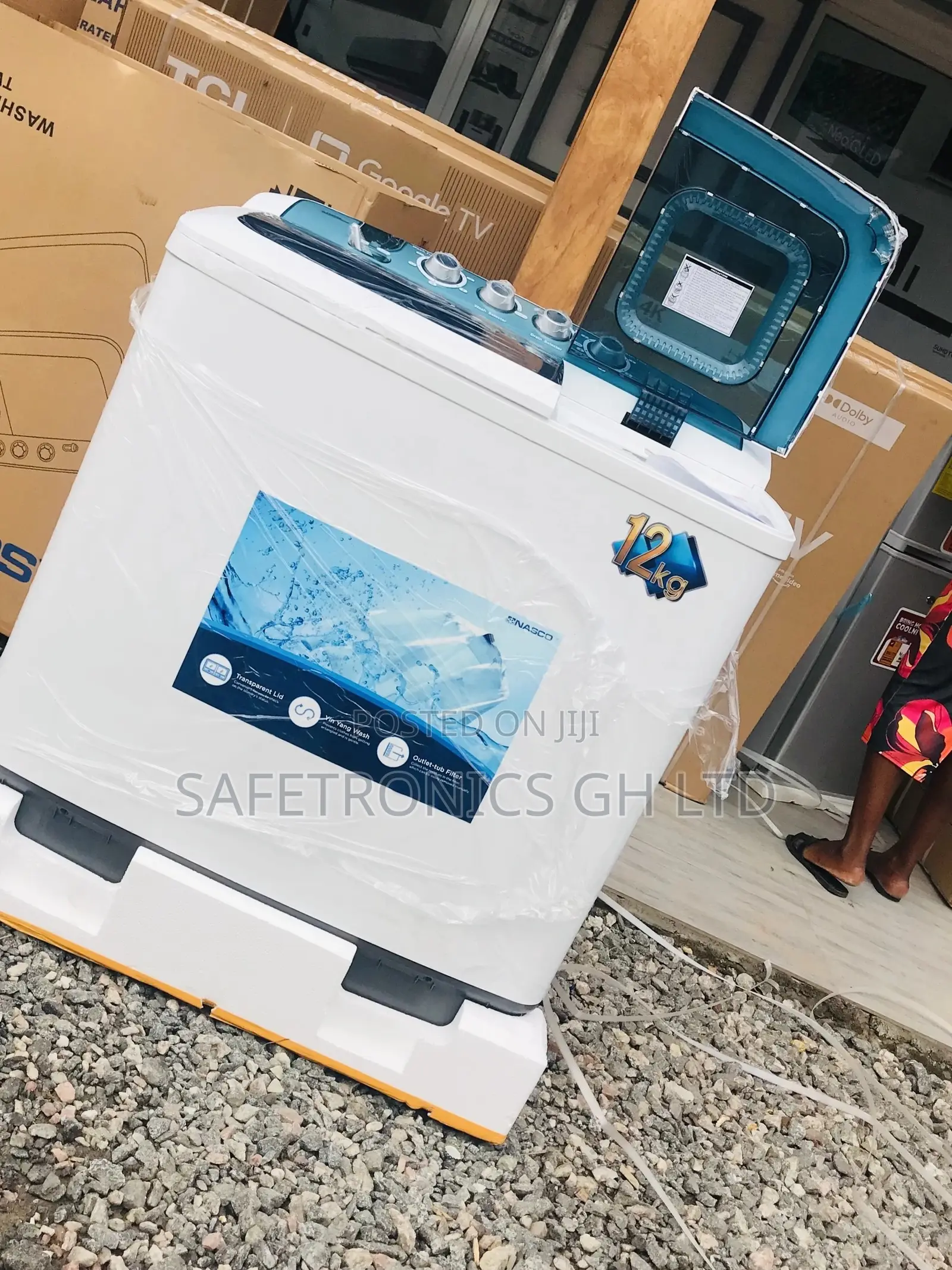 Washingmachine Plastic Semiautomatic Topload Nasco 12kg 