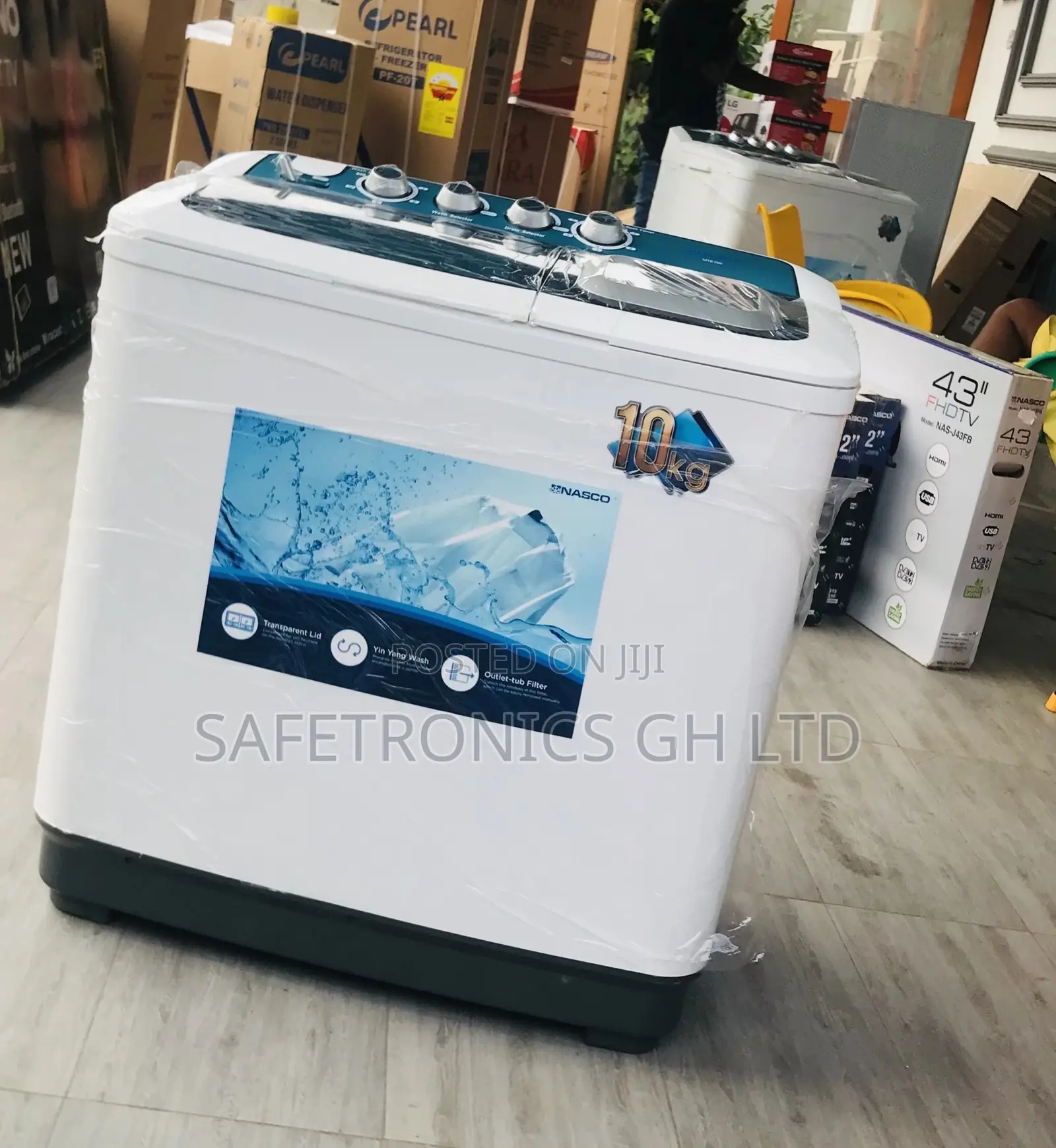 Topload 10kg Washingmachine Plastic Nasco Semiautomatic 