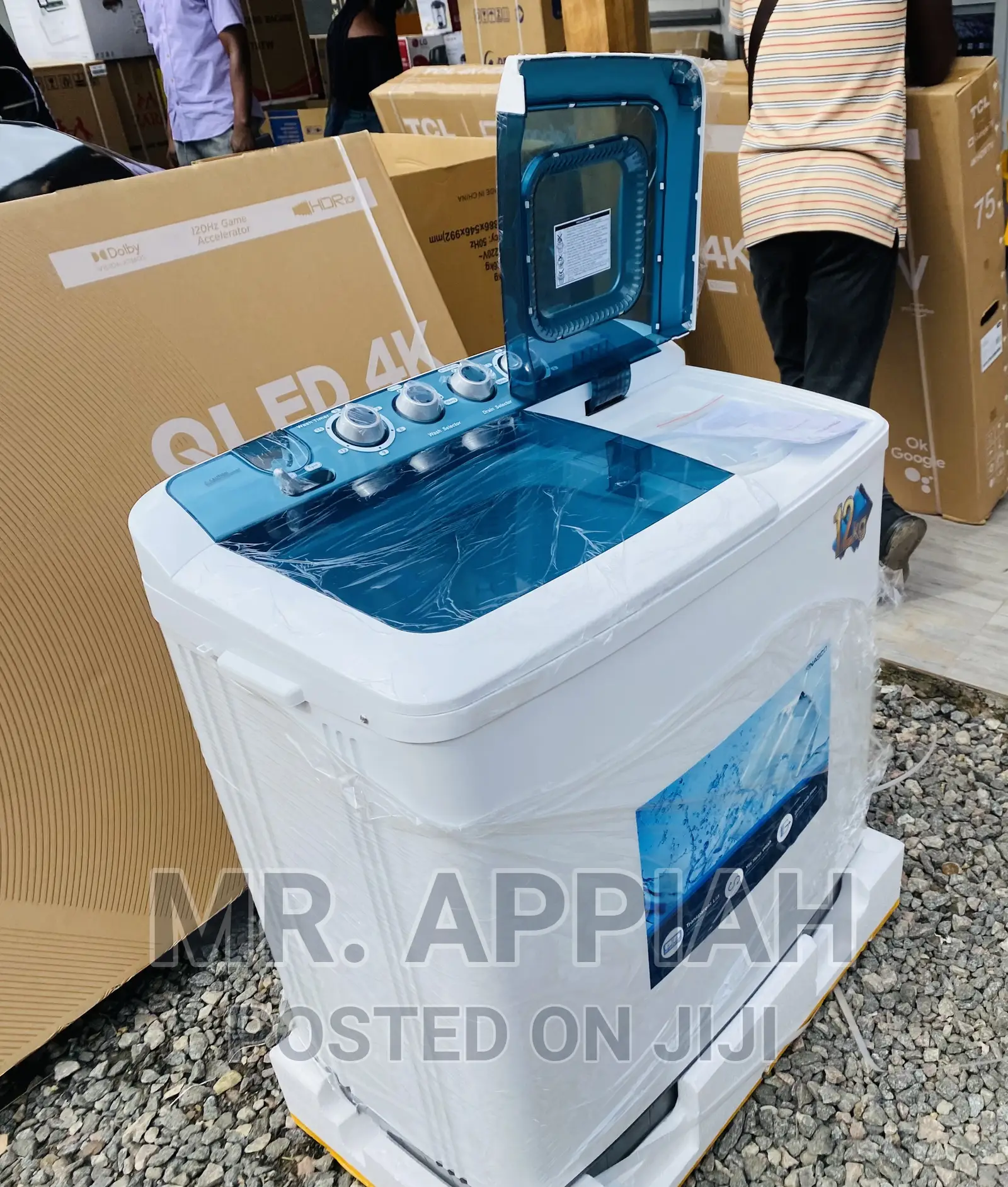 Nasco 12kg Semi-Automatic Top Load Washing Machine(White).