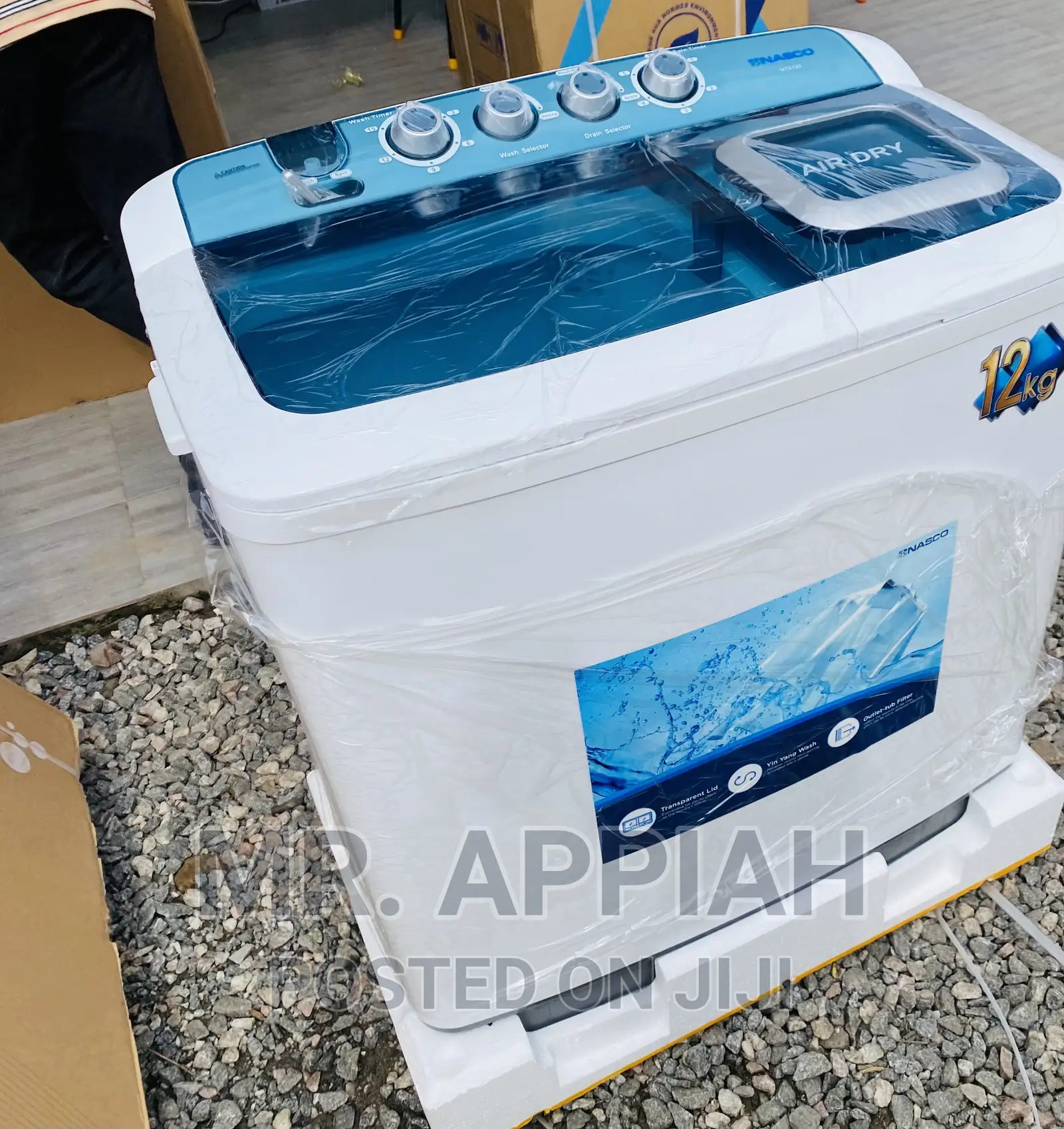 Convenient Nasco 12kg Spin/Dry Top Load Washing Machine 