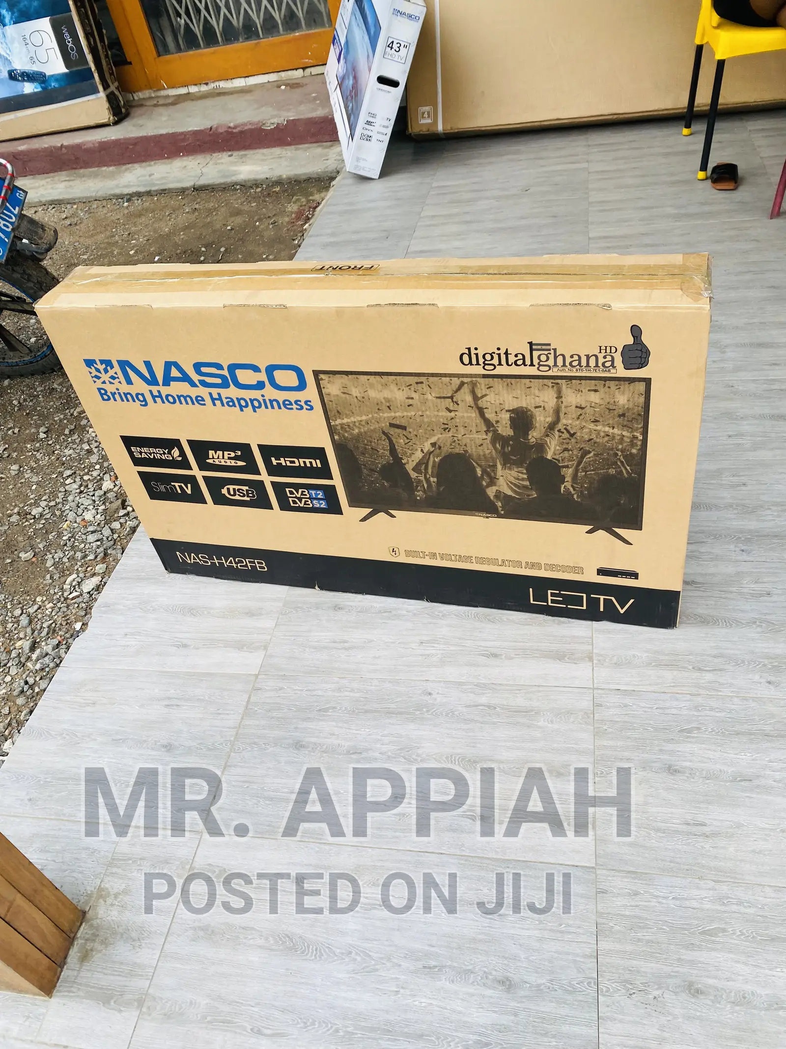 Energy Saving Nasco 42” Basic Black Digital Satelite Tv