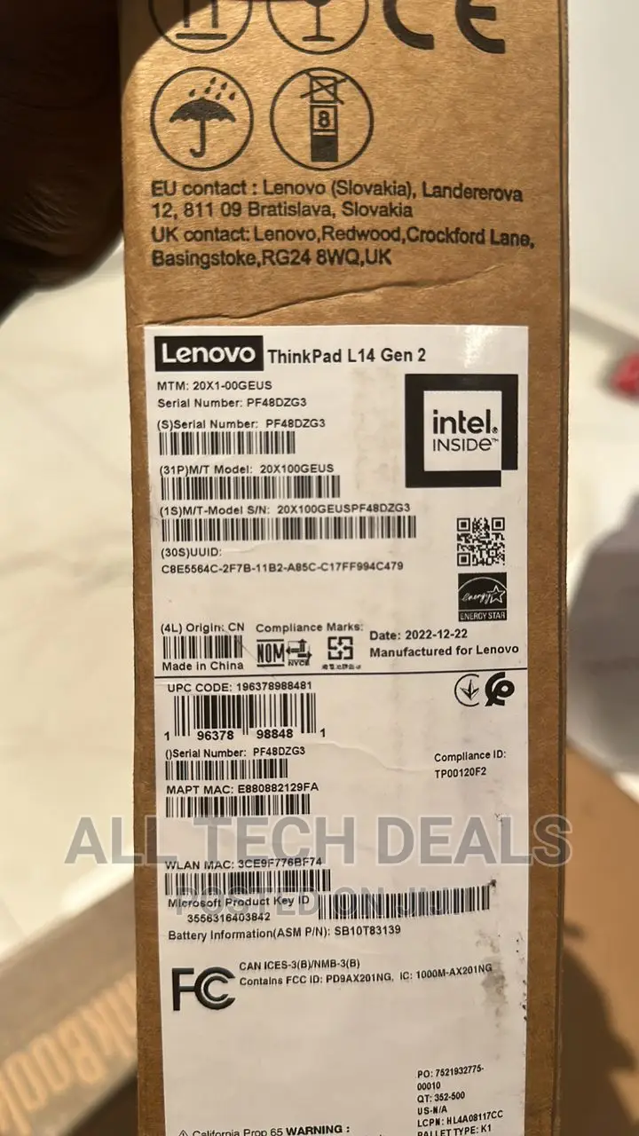 New Laptop Lenovo Thinkpad L14 16GB Intel Core I7 SSD 512GB