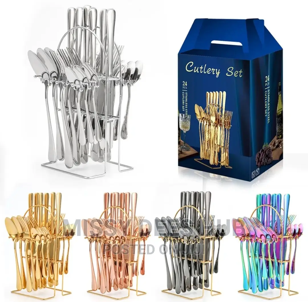 24pcs Cutlery Set With Holder