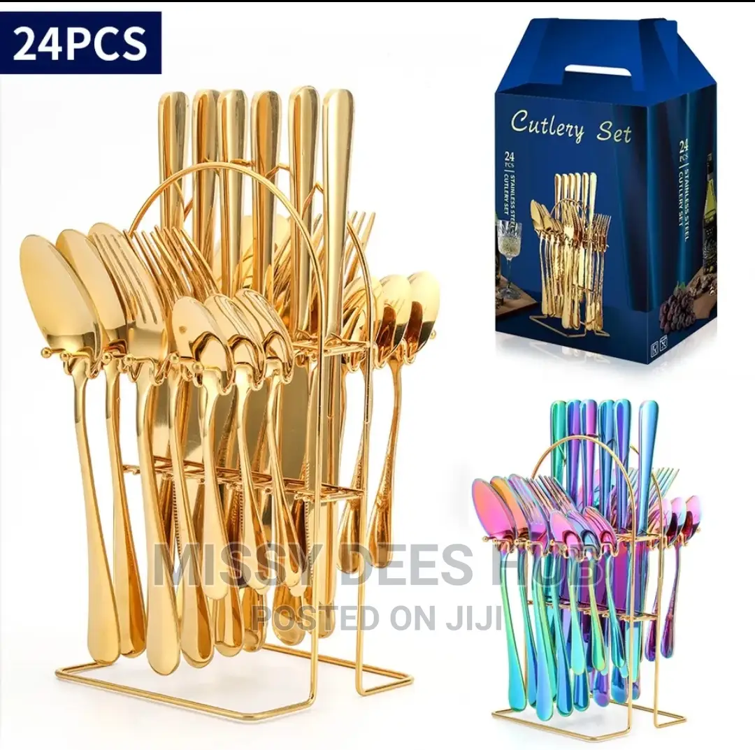 24pcs Cutlery Set With Holder