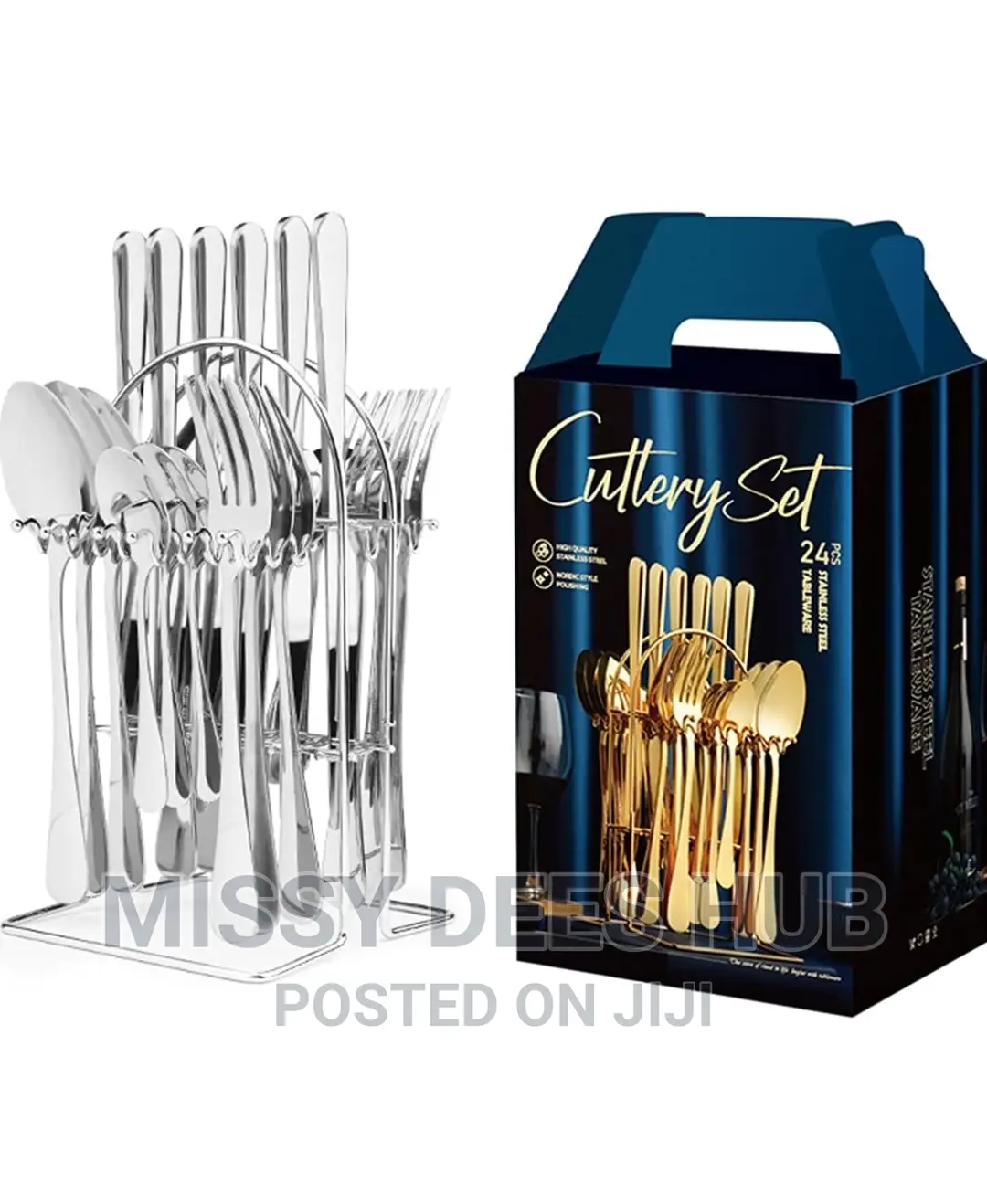 24pcs Cutlery Set With Holder