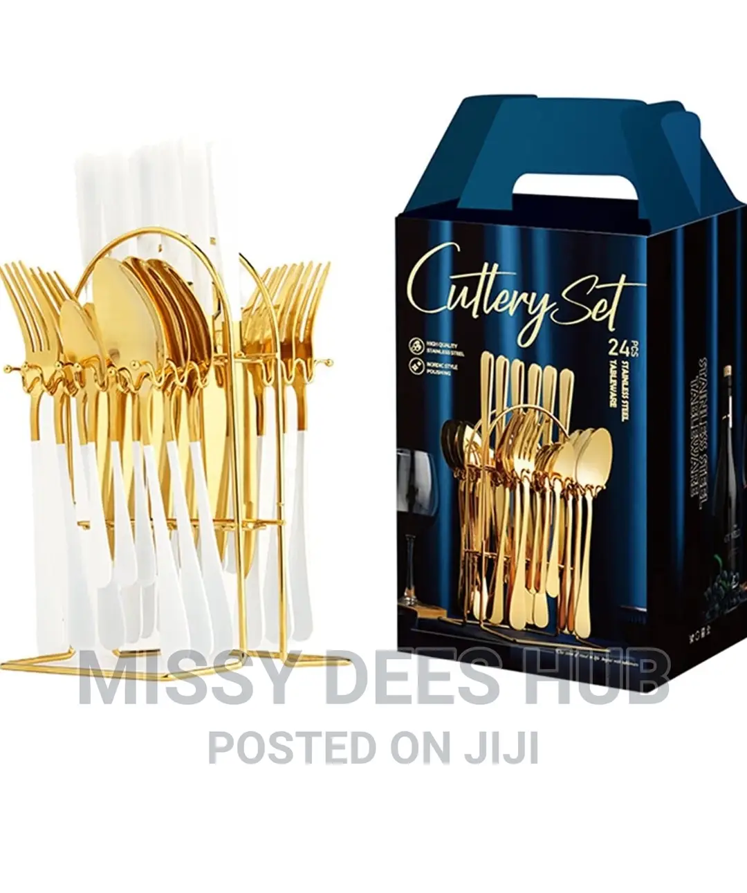 24pcs Cutlery Set With Holder