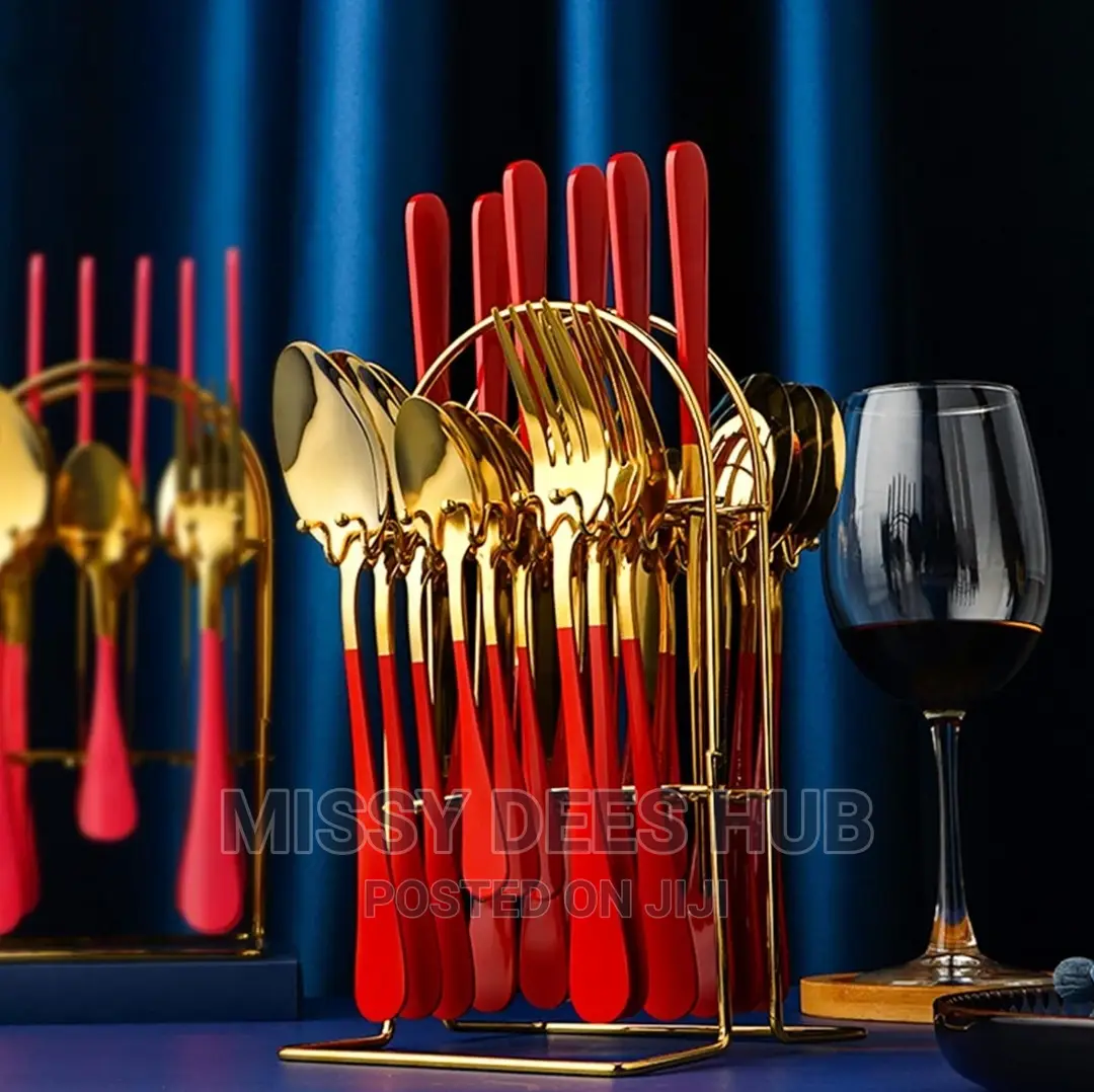 24pcs Cutlery Set With Holder