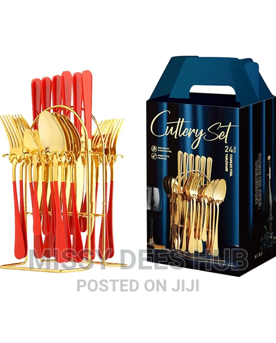 24pcs Cutlery Set With Holder