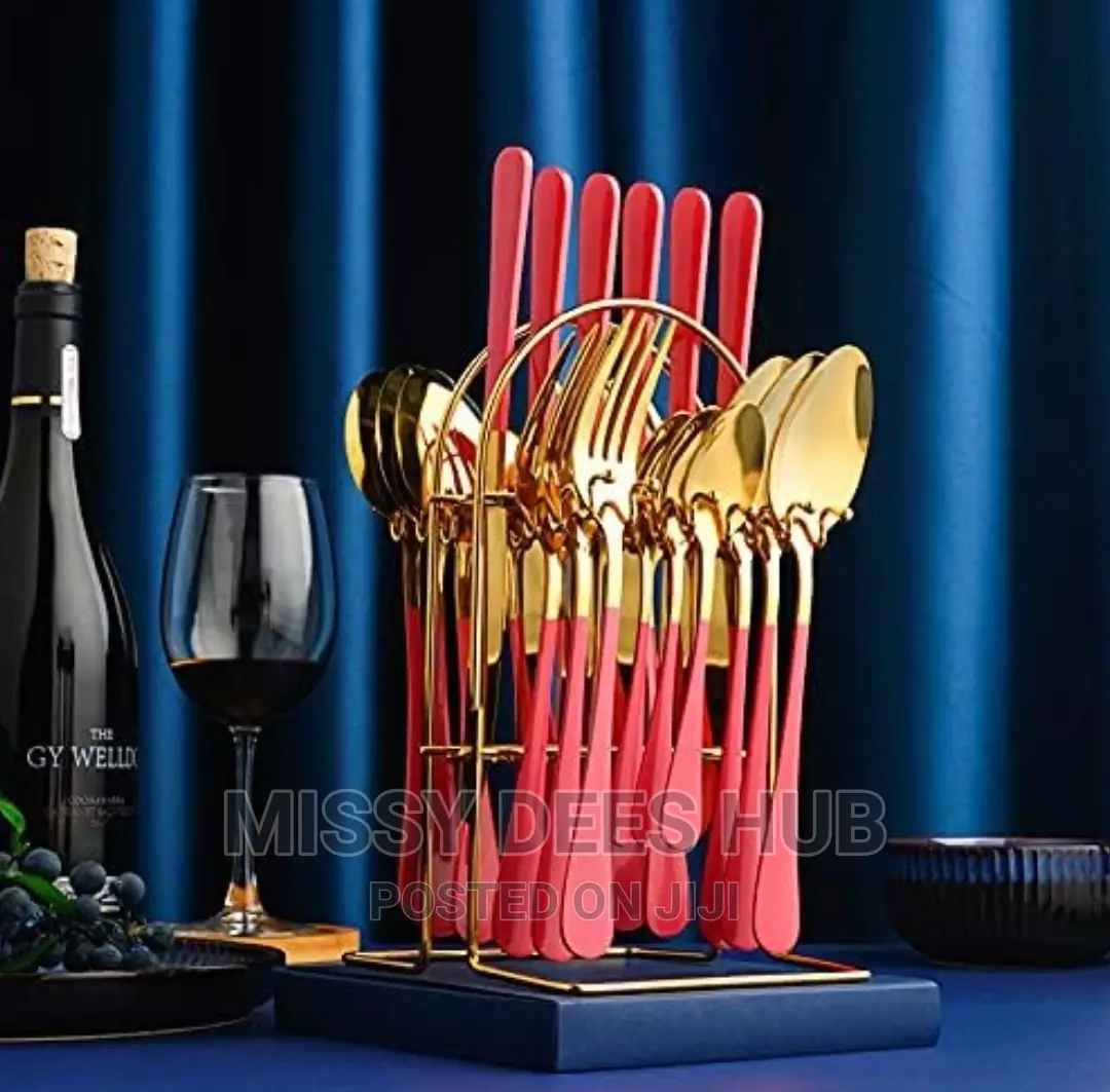 24pcs Cutlery Set With Holder
