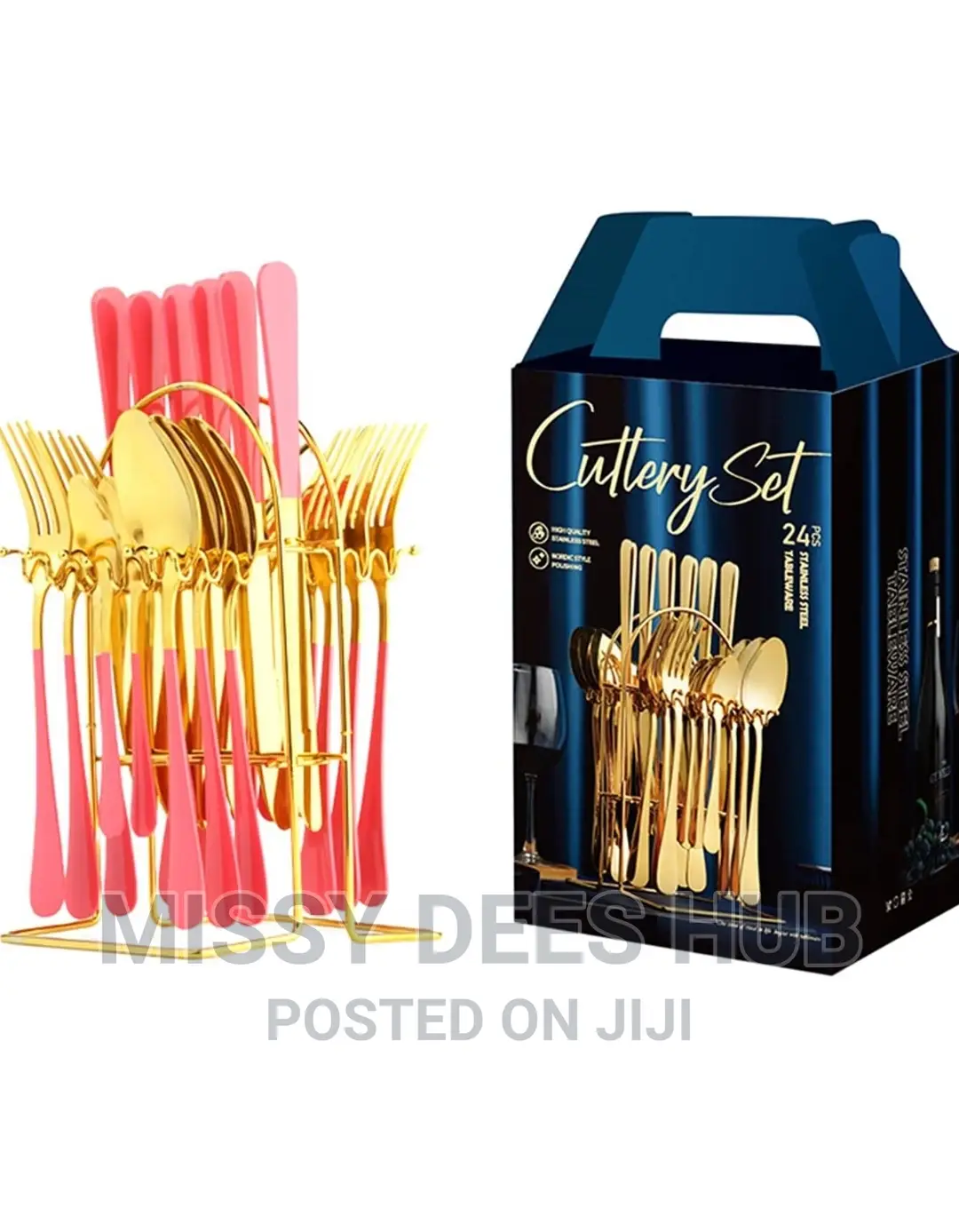 24pcs Cutlery Set With Holder