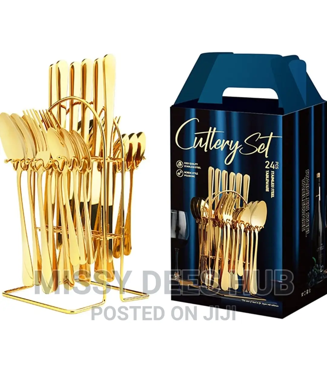 24pcs Cutlery Set With Holder