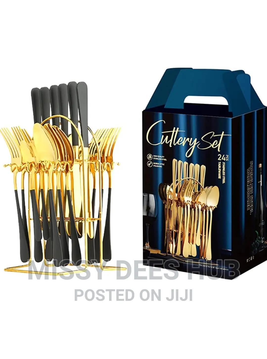24pcs Cutlery Set With Holder