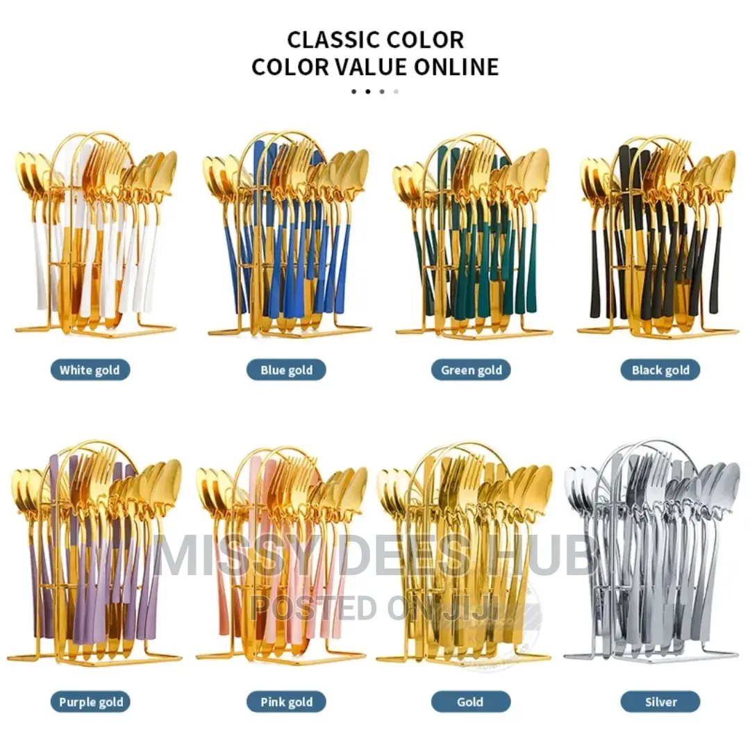 24pcs Cutlery Set With Holder