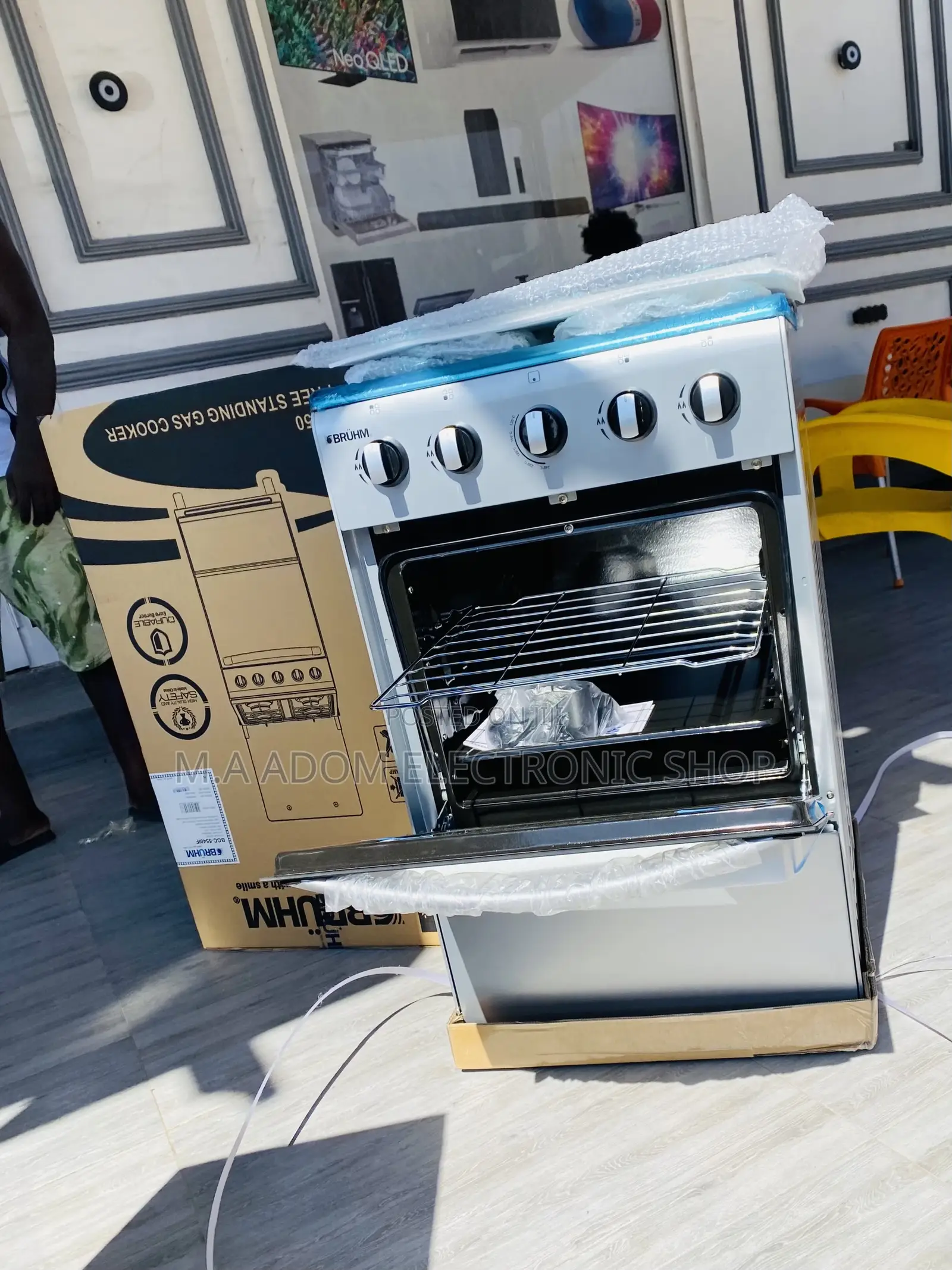Original Bruhm 50x50cm 4 Gas Cooker With Oven Grill 