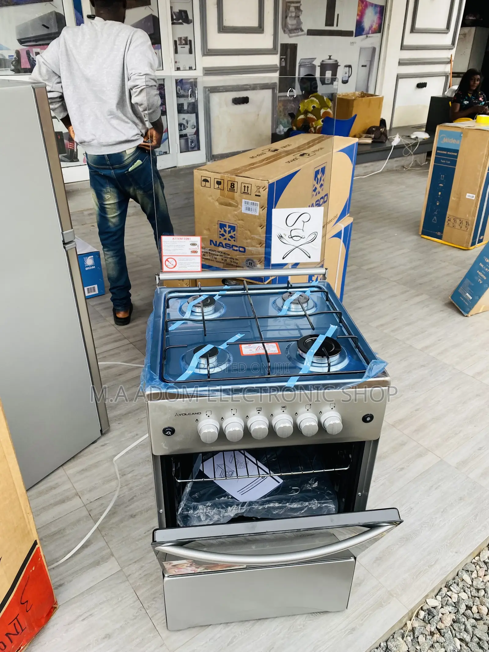 High Quality Volcano 50x55 4 Gas Burner With Oven Grill 