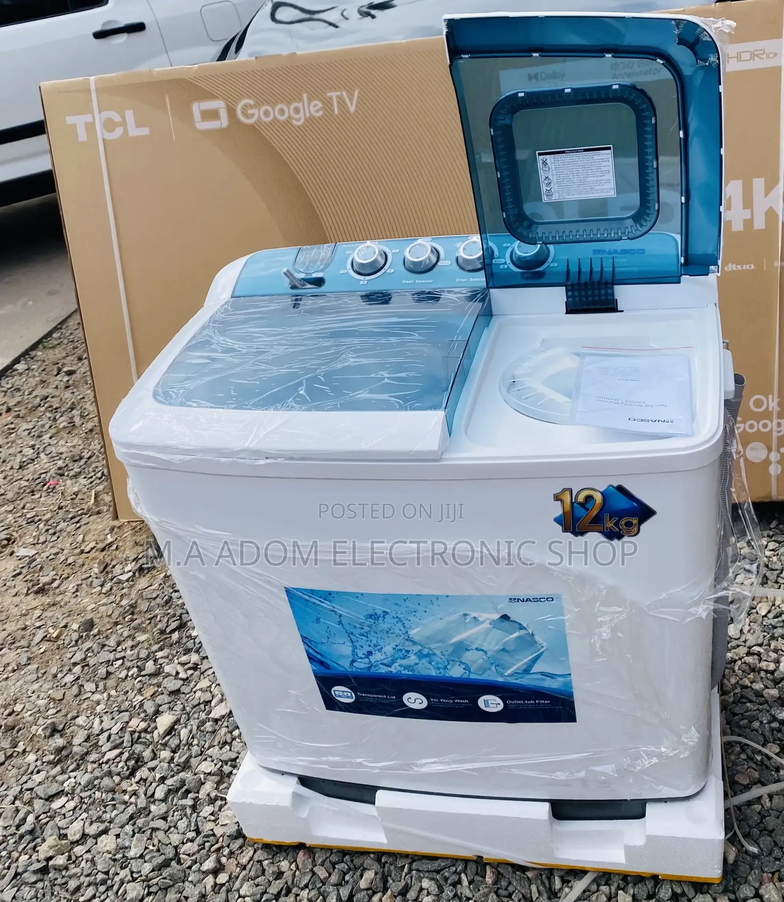 Durable And Affordable Nasco 12kg Top Load Washing Machine.