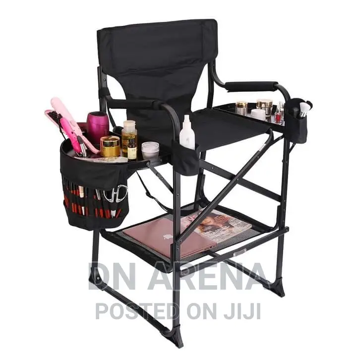 Heavy Duty Make Up Chairs With Two Sided Tray Foldable