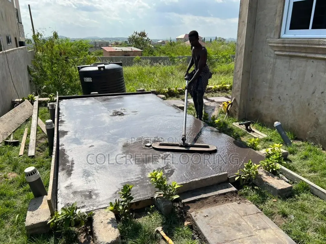 Black Stamped Concrete Walkway