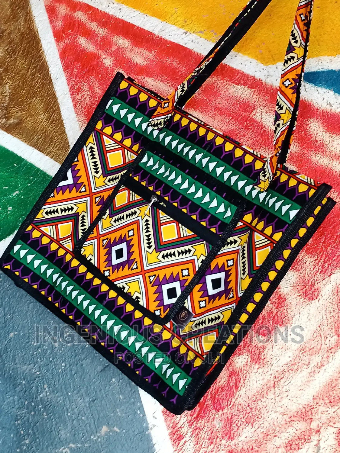 Cute African Print Tote Bags