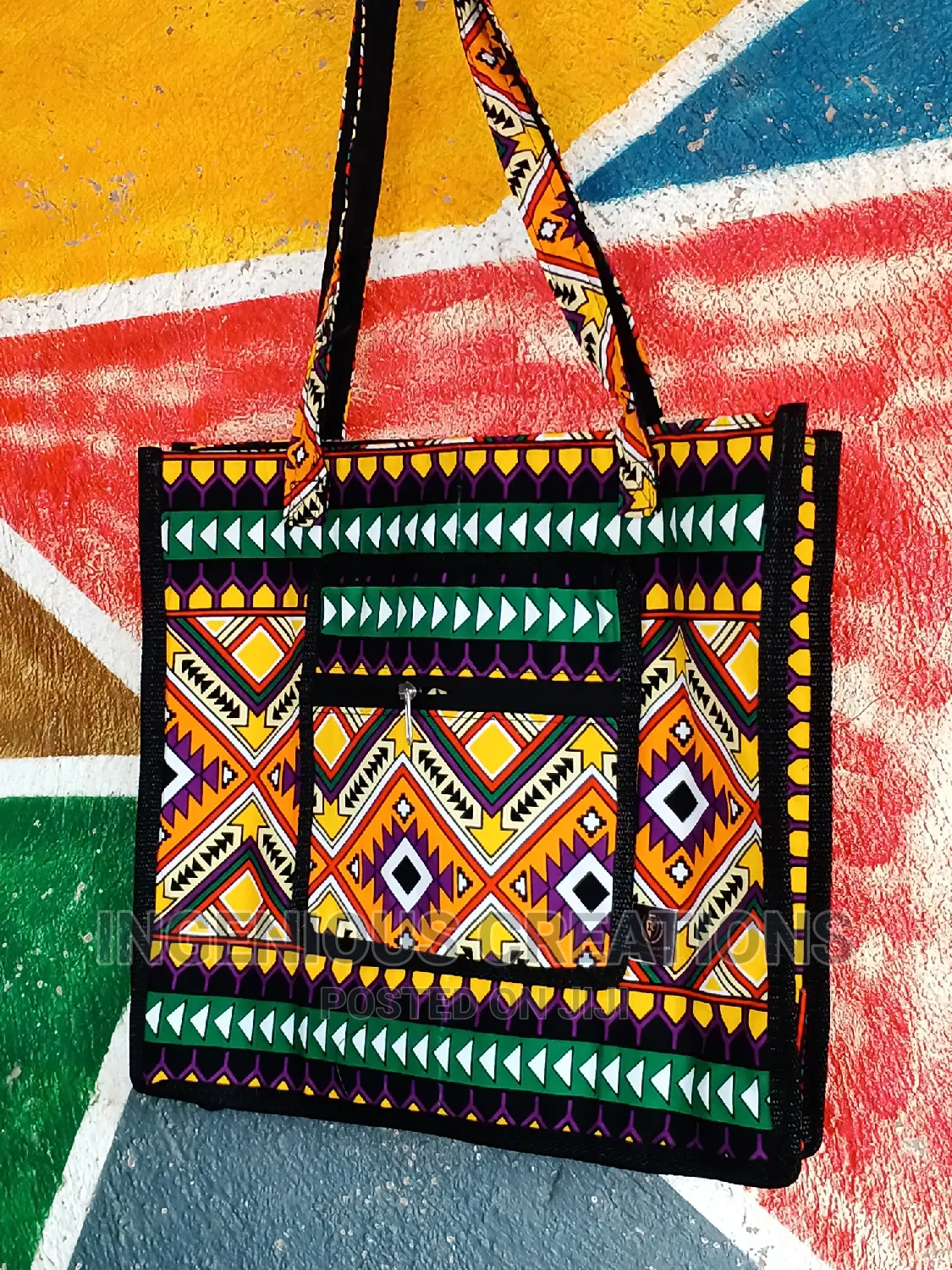 Cute African Print Tote Bags