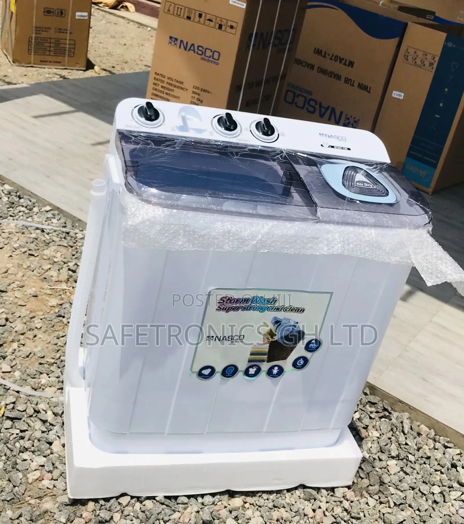 Nasco 7kg Washingmachine Topload Semiautomatic Plastic 