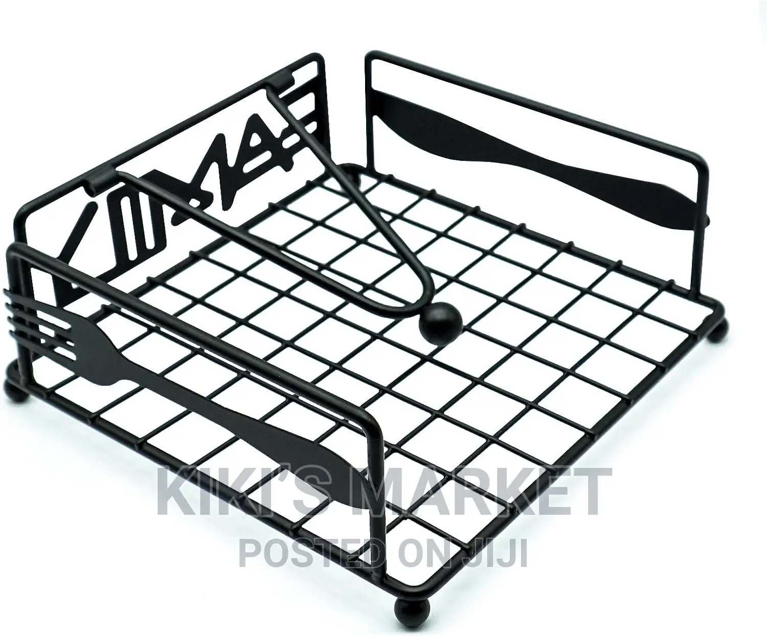 Black Metal Napkin Holder