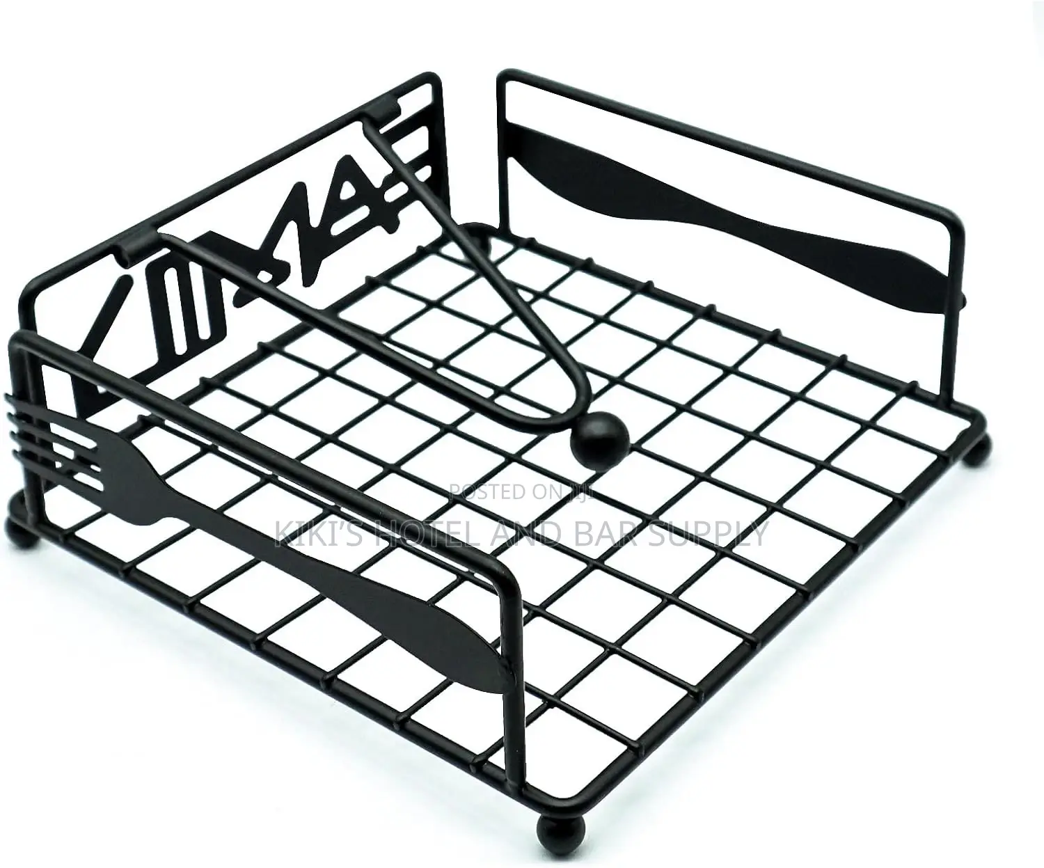 Black Metal Napkin Holder
