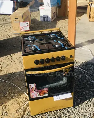 Oven With Grill 4 Burner Volcano 50x50 Gold Gas Cooker 