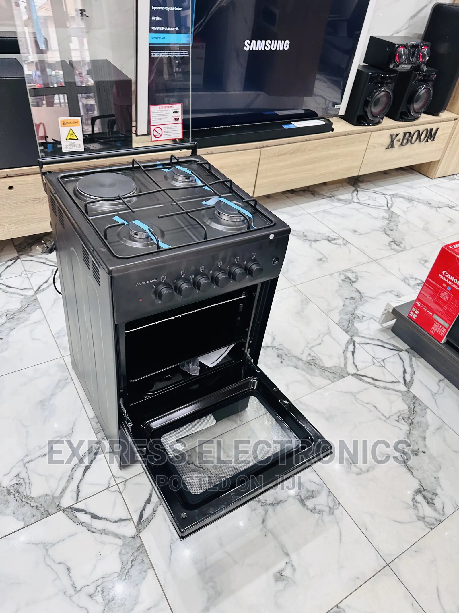 Flame  It Up Black 3-1 Stove Oven Grill 50/50