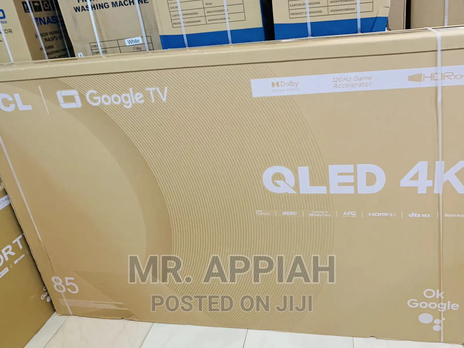 Brand  New TCL 85C645 QLED Smart Tv(85 Inch)Black 
