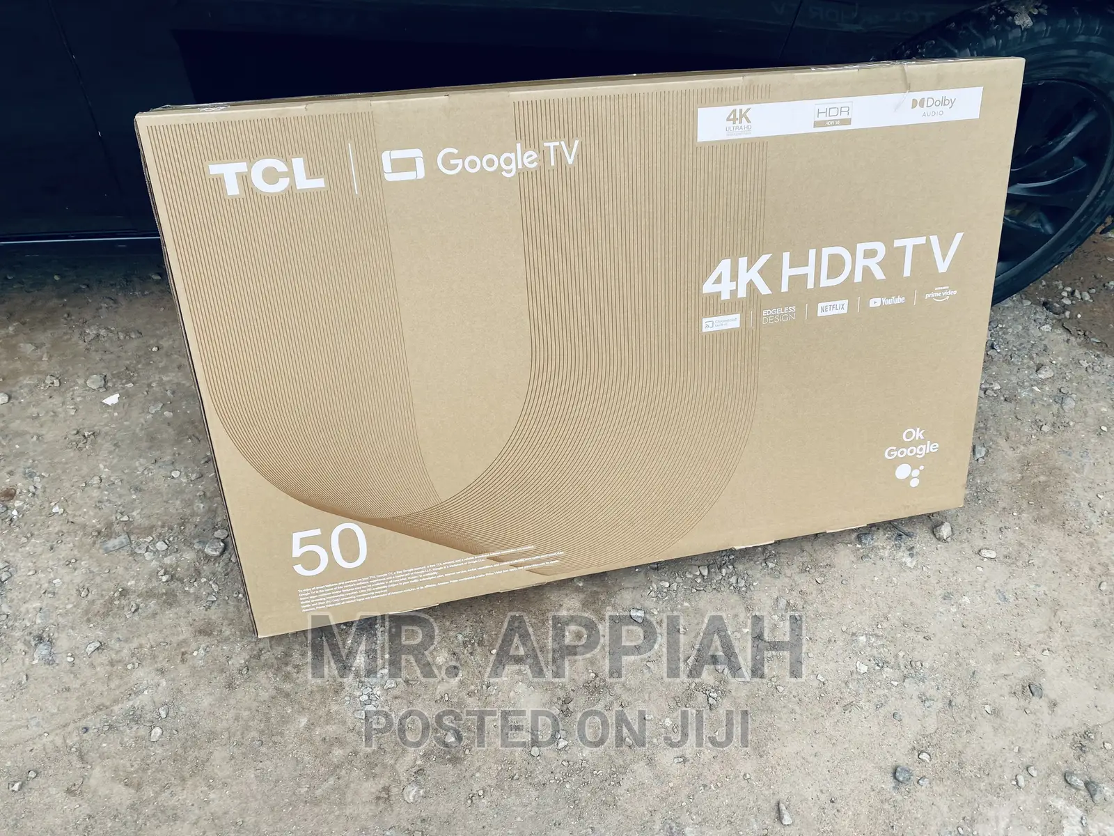 Edgeless Design TCL 50 Inch HDR Google Smart Tv(Black).