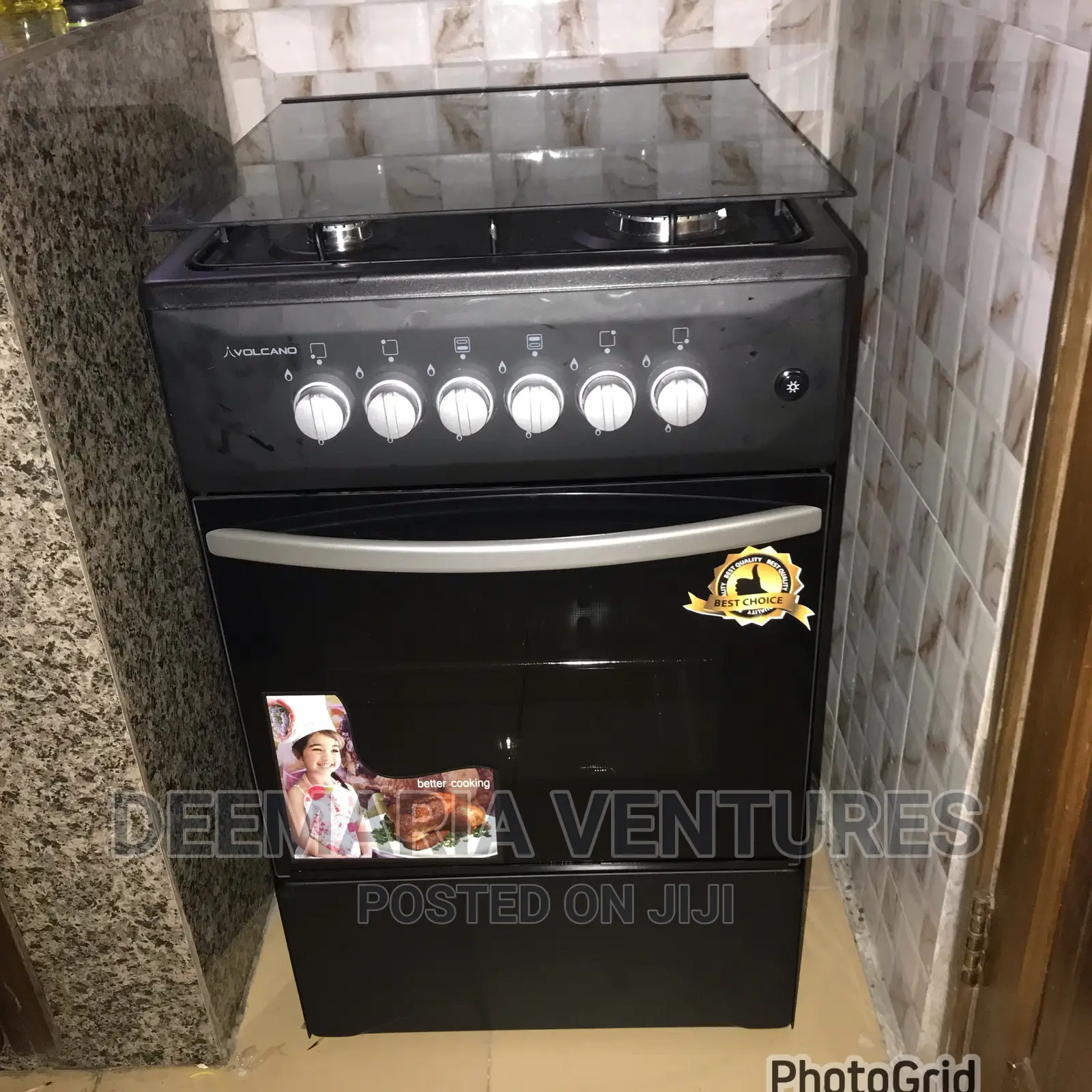 Volcano 4 Burners 50x50 Gas Stove With Grill and Oven(Manual Ignition