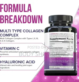 Multi Collagen Capsules for Hair, Skin, Nails (I, II,III, V)