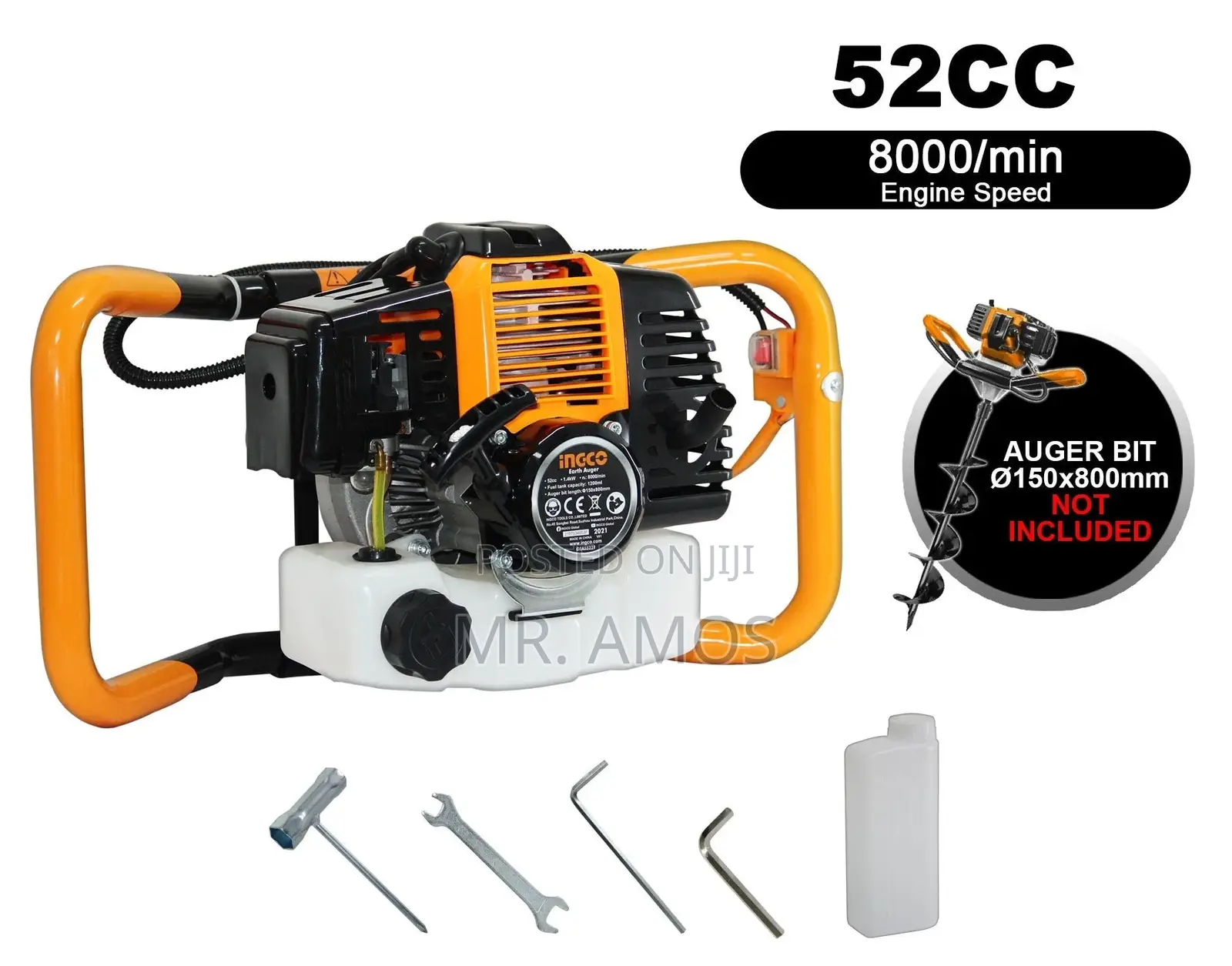 1.4kw Gasoline Earth Auger Drill - Gea55221-1
