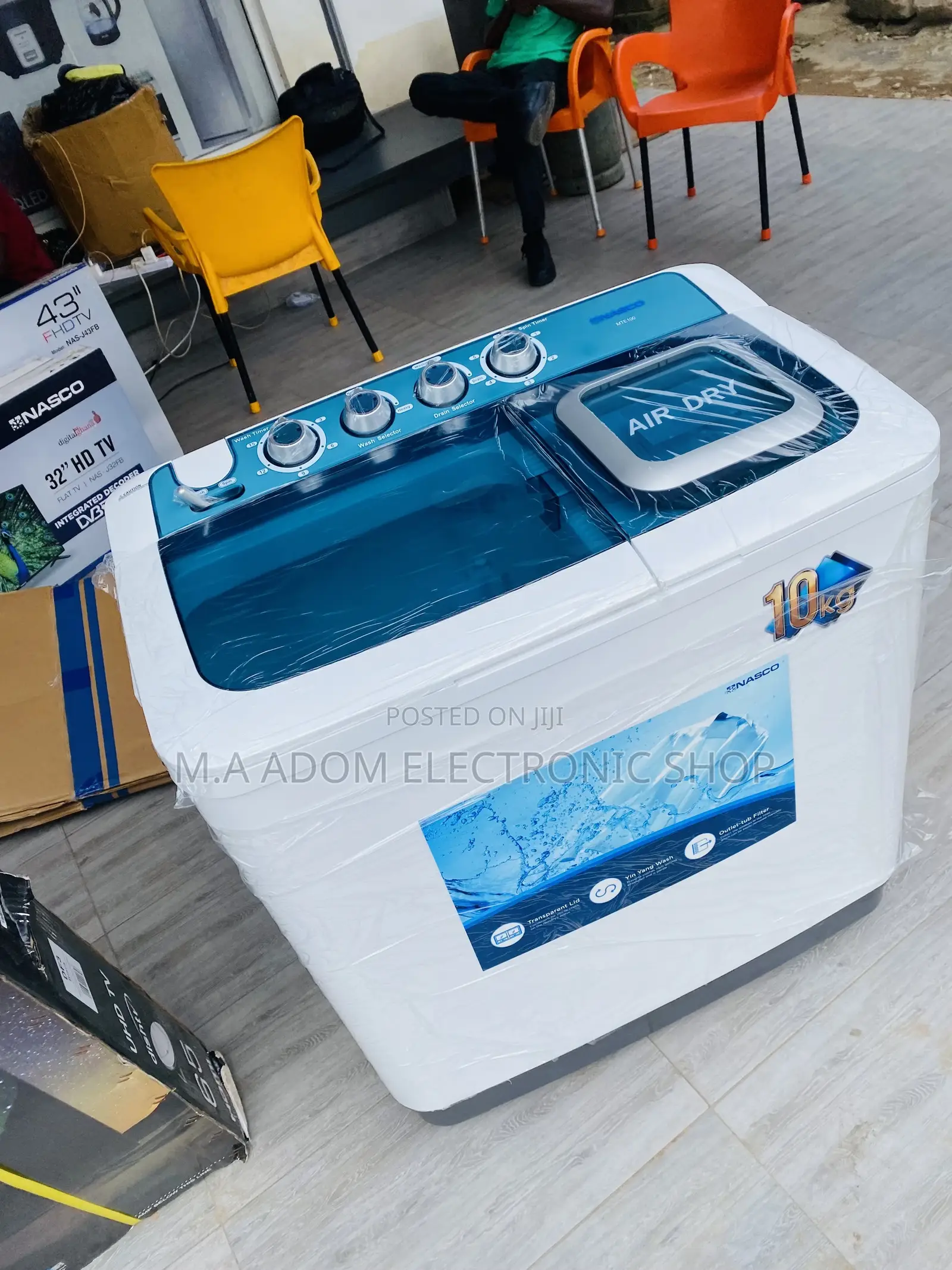 Durable and Affordable Nasco 10kg Top Load Washing Machine.