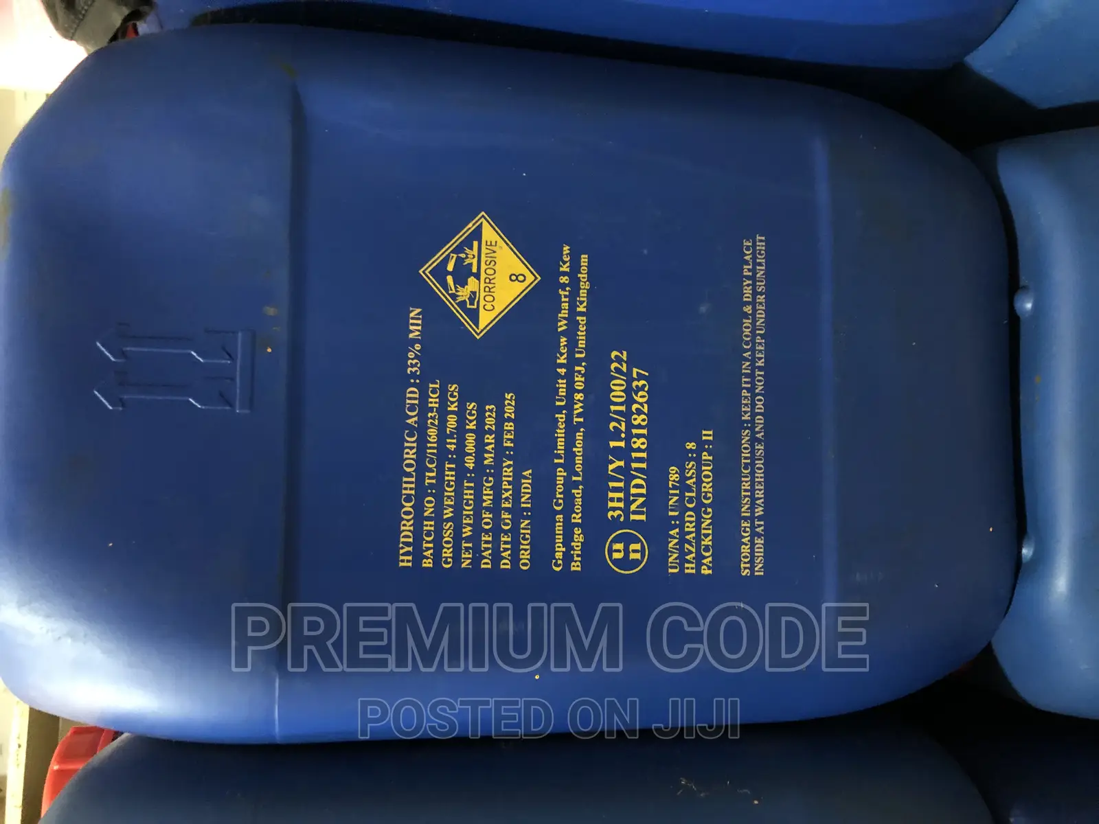 Acid, Hydrochloric 40KG
