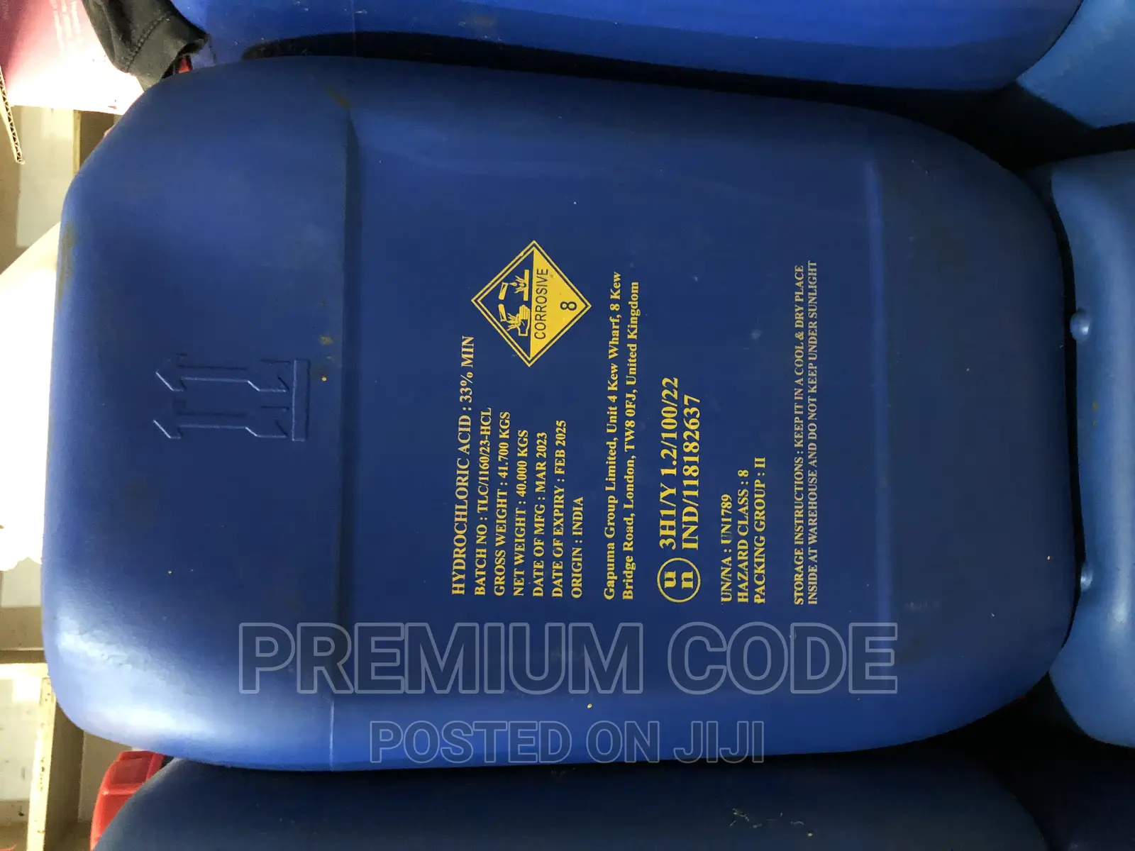 Acid, Hydrochloric 40KG