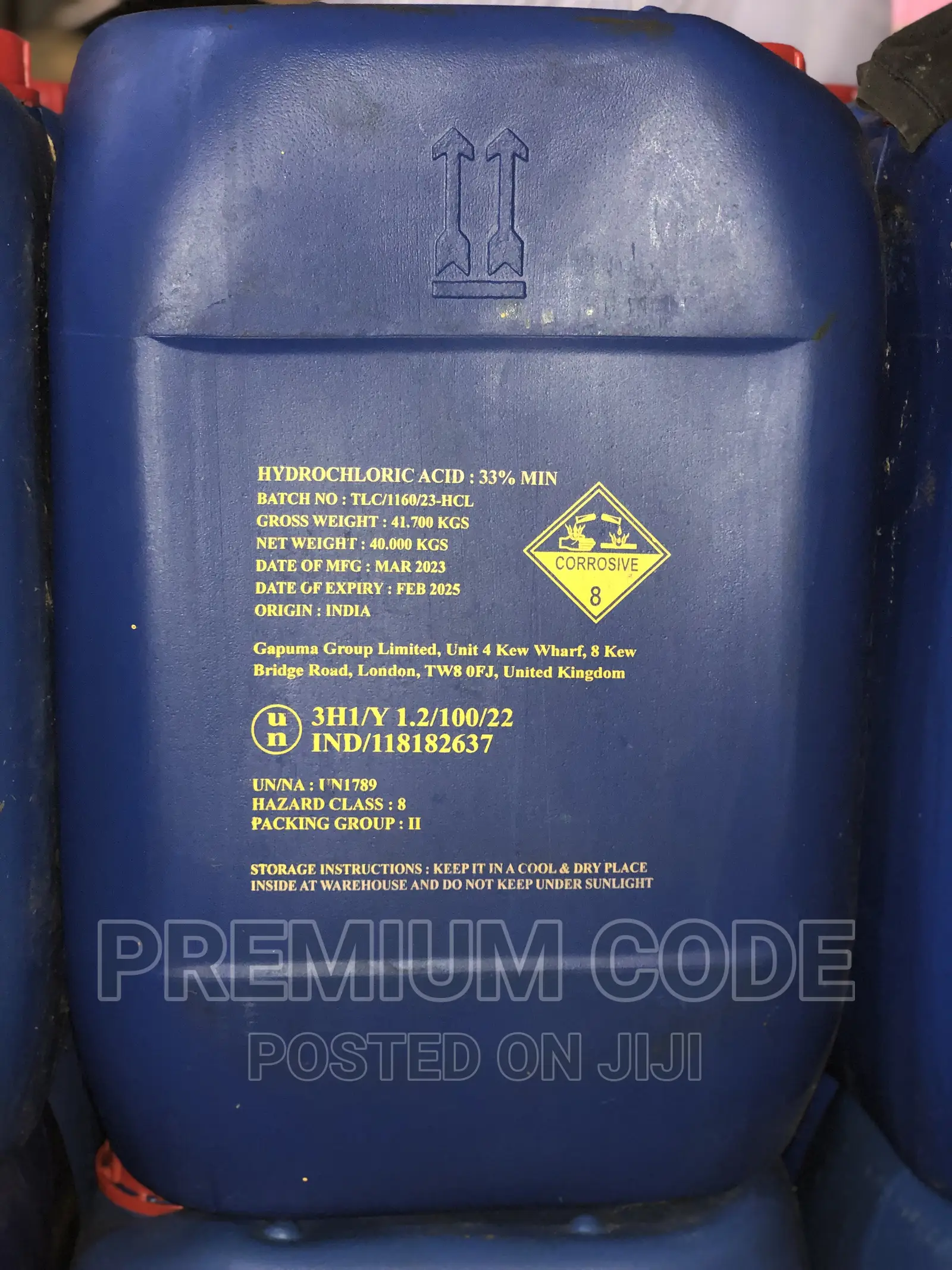Acid, Hydrochloric 40KG