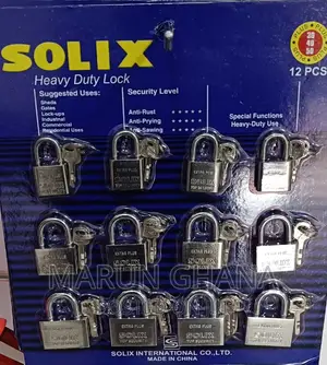 Padlock 30/40/50mm Silver 12 Pcs- Solix