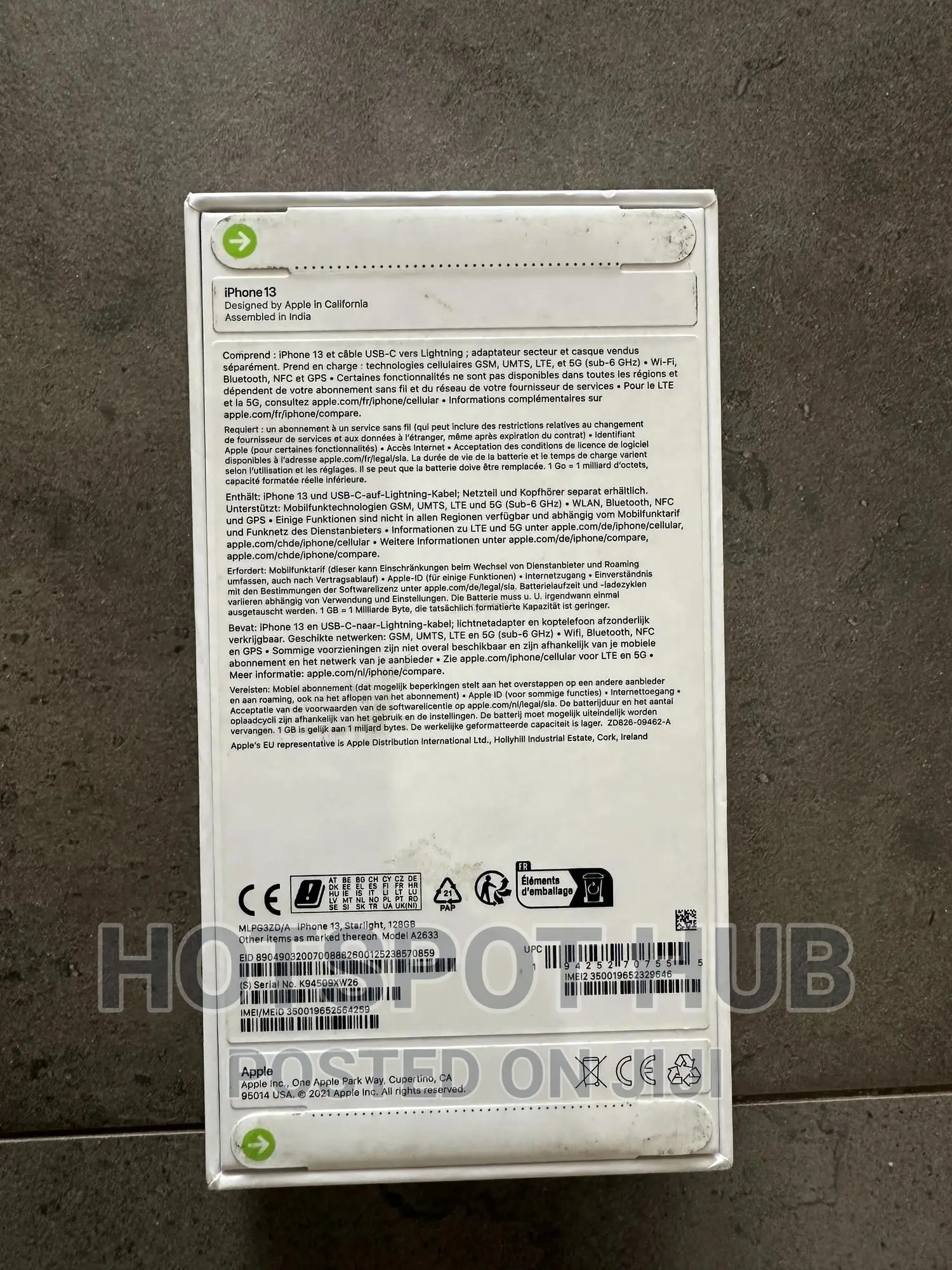 New Apple iPhone 13 128 GB White