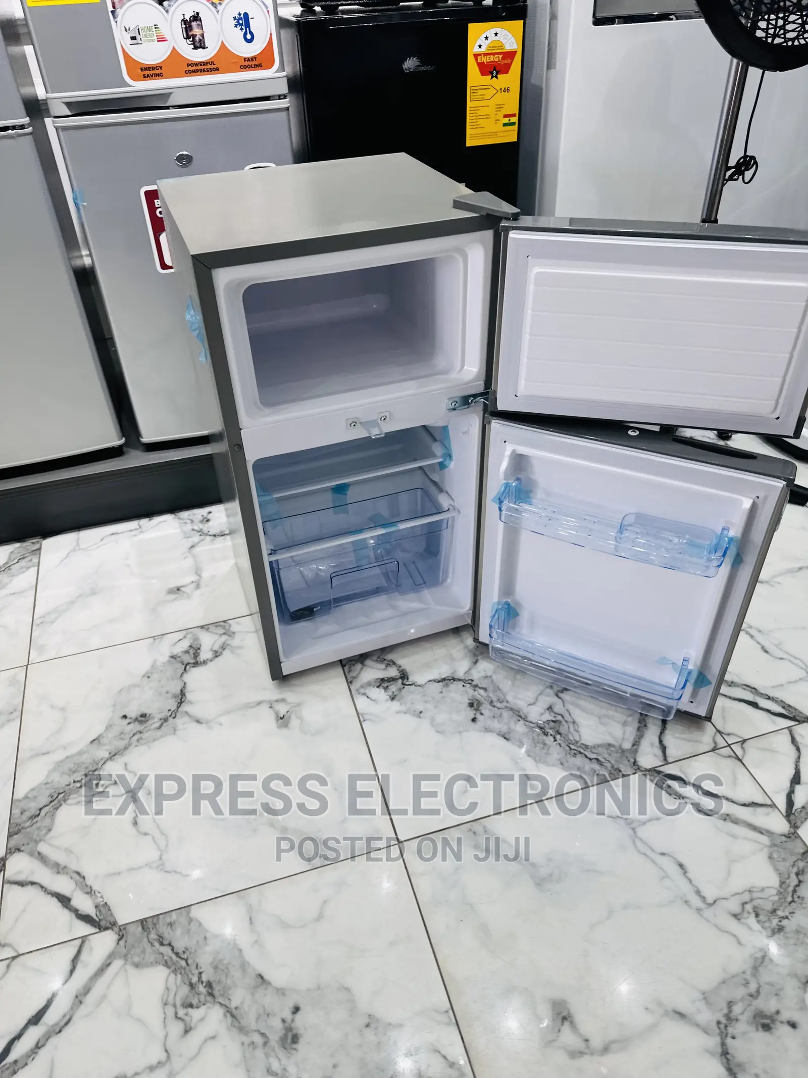 Grab a Deal on Pearl 10T Double Door Fridge Grey Table Top
