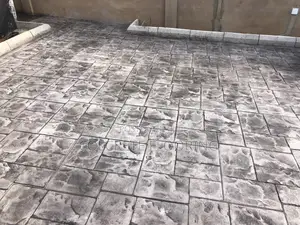 Light Grey Slate Stamped Concrete